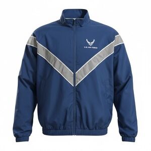 US Air Force Jacket Mens Size S Windbreaker Blue Gray Military PTU